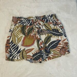 C&C California Tropical leaf print women’s short elastic waist summer boho beach
